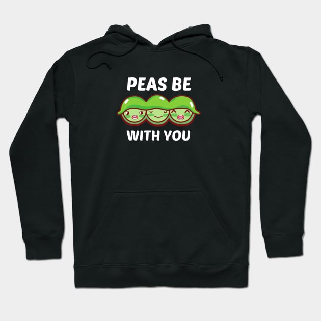 Peas Be With You - Cue Peas Pun Hoodie by Allthingspunny